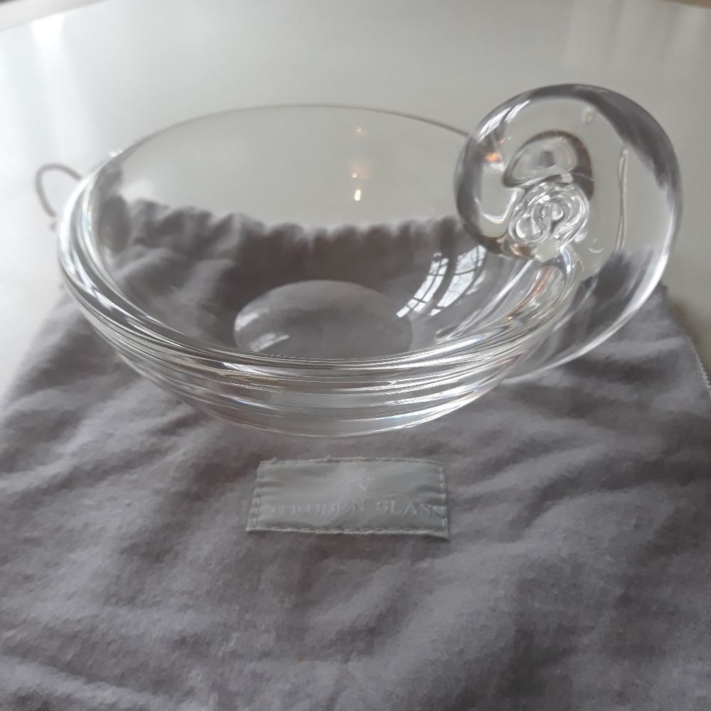 STEUDEN SNAIL OLIVE DISH GLASS BOWL